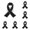 Black, variant on CHIKANSTORE 5PCS Brooch Pins Women Jewelry for Cancer Awareness Ribbon Clothing Accessory (Pink )