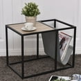 thumbnail image 1 of Gymax End Table Side Accent Metal Magazine Organizer Living Room Office, 1 of 10