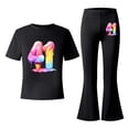 thumbnail image 4 of Tiijoy Big Girls 2 Piece Short Sleeve T Shirt Flared Pants Casual Outfits, Sizes 9-10, 4 of 4