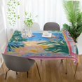 thumbnail image 3 of Yayeee Tablecloths 60" x 120" Rectangle Wrinkle Resistant Party Table Cover, Blue Seaside, 3 of 8