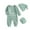 Green, variant on Newborn Baby Girls Fashion Print Solid Color Crawling Suit Three Piece Set For Kids Vêtements Pour Enfants Size 0-3 Months