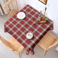 thumbnail image 2 of Red and Green Christmas Plaid Pattern Square Tablecloth,Waterproof Square Table Cover,Wipeable Spillproof Washable Table Cover for Home Kitchen Party Decor 42"X42"(107x107cm), 2 of 6