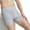 thumbnail image 2 of Men's Plus Size Sleep Shorts Akafmk Men Cotton Pajamas Shorts Soft Sleepwear Bottom Shorts Solid Color Loose Home Shorts Lightweight Loungewear Shorts with Pockets, 2 of 4