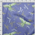 thumbnail image 4 of oneOone Viscose Jersey Medium Purple Fabric Tropical Parrot With Leaves Sewing Material Print Fabric By The Yard 60 Inch Wide, 4 of 4