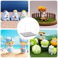 thumbnail image 4 of 1Set Transparent Acrylic Display Boxes Dust-Proof Cases with Black Base and 4Pcs Plastic Rings for Models Building Blocks Doll Display Holders Clear, 4 of 6