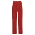 thumbnail image 6 of Coduop High Waist Cargo Pants for Women Straight Leg Cargo Trousers with Pockets, 6 of 9
