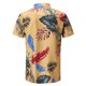 thumbnail image 1 of Camisas Para Hombre Manga Larga Camisas Blusa corta Primavera Verano para hombres de playa Impreso Manga casual Top Camisas para hombres (Yellow, XXL), 1 of 5