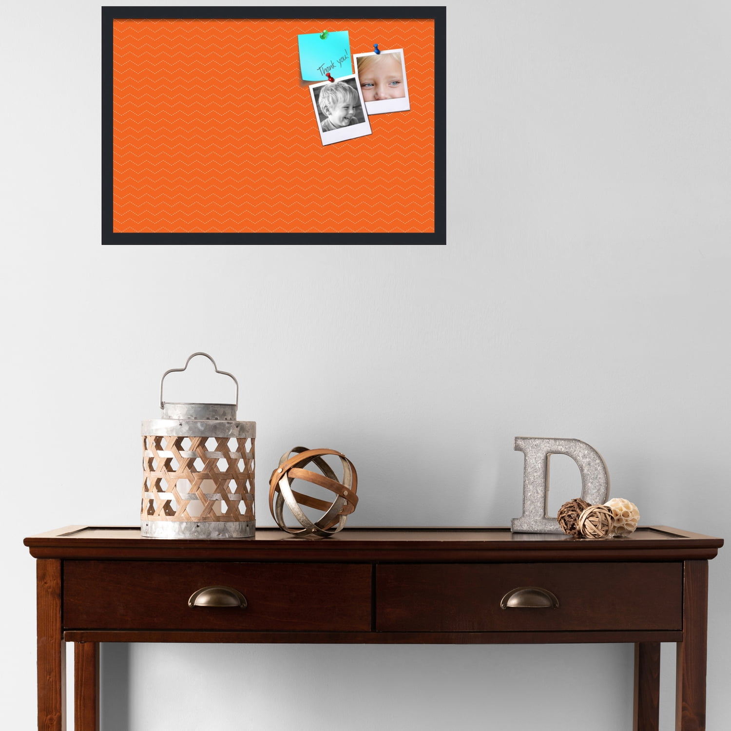 PinPix ArtToFrames 25x16 Custom Cork Bulletin Board    Poster Board Has a Fabric Style Canvas Finish, Framed in Satin Black (PinPix-517)