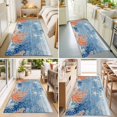 thumbnail image 4 of 2'x6' Rug Runners for Hallways Kitchen, Orange Navy Blue Coral Non Slip Entryway Beside Floor Carpet Runner, Summer Beach Coastal Ocean Ombre Washable Laundry Room Bedroom Throw Rugs Mat, 4 of 8