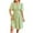 Green, variant on Diufon Dresses for Women Summer V Neck Short Sleeve Dress Solid Color Waisted Midi Dress