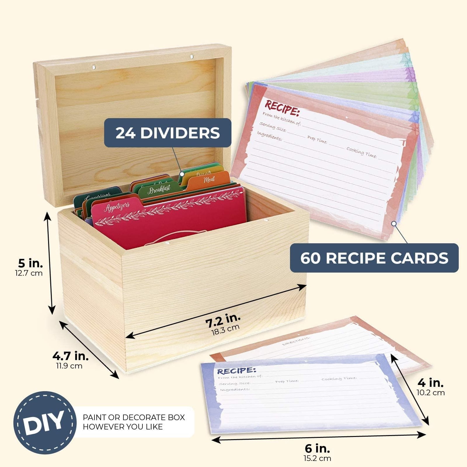 Unfinished card box discount