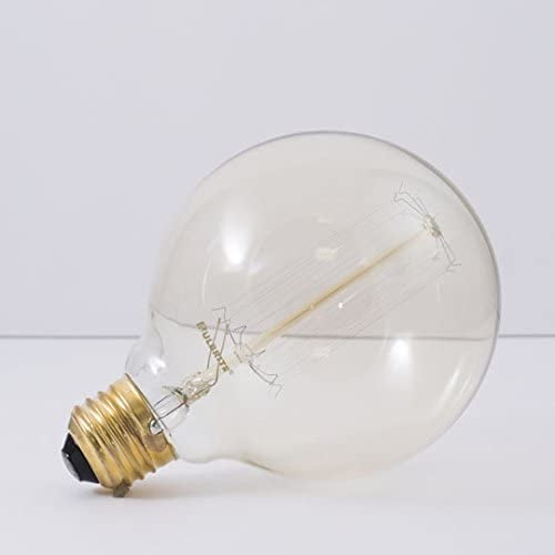 Pack of 1 Bulbrite NOS40G30 40W Nostalgic G30 Edison Globe with Thread Filament Style 