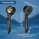 thumbnail image 2 of Shower Head High Pressure, Turbo Handheld Showerhead with Temperature LCD Display, 5 Modes Rain Power Shower Head with Stop Switch, Water Saving Press, 2 of 5