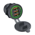 thumbnail image 1 of Qc3.0 Quick Charger 3Usb Port Socket Power Outlet Led For 12-24V Car Boat Marine, 1 of 6