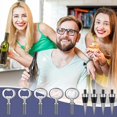 thumbnail image 4 of 10 tapones de vino y 5 abridores en blanco, juego de insertos de abridor, hardware para fiesta de bodas, bricolaje, 4 of 5