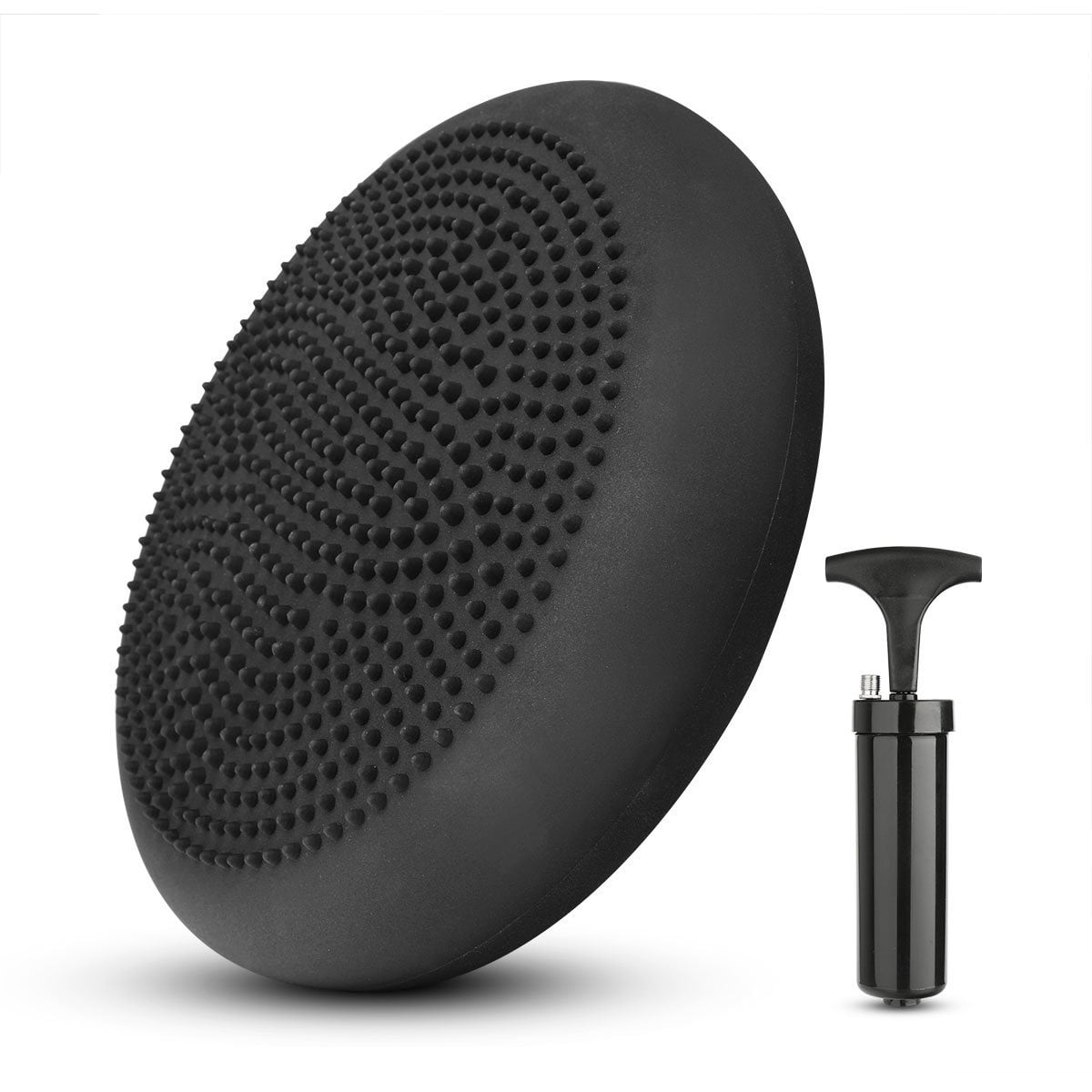 35cm Air Stability Wobble Cushion,Balance Boards,Fitness Stability Pad with Free Pump-Black by