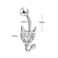 thumbnail image 6 of Valentines Day Gifts for Her Body Chain Devil Heart Belly Button Rings Navel Barbells Stud Body Piercing Gifts Clearance Birthday Gifts for Women, 6 of 7
