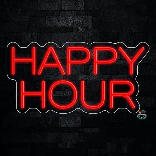 Happy Hour LED Neon Sign 20"L x 10"H #32364