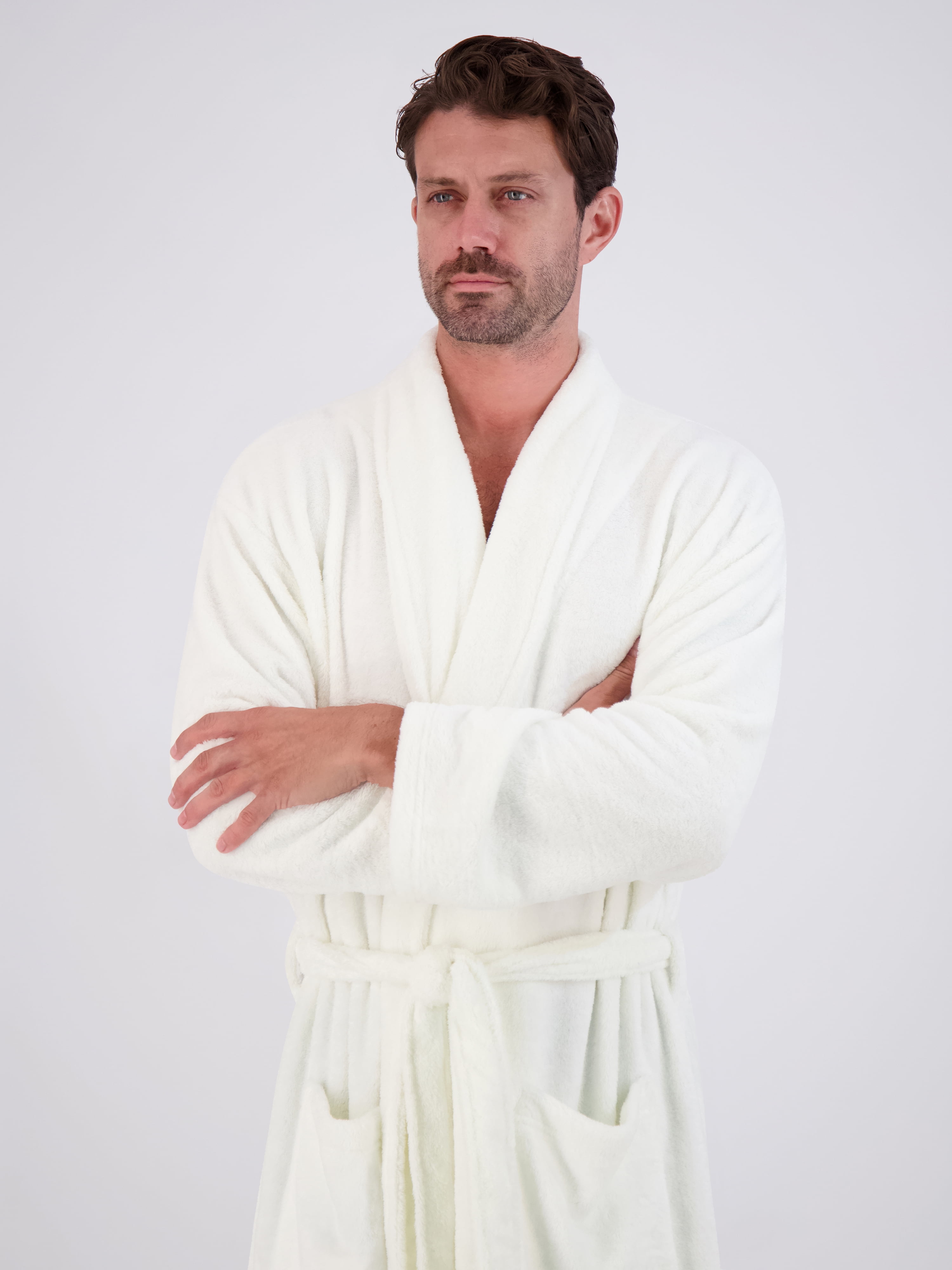 Hanes Men's Plush Cozy Fleece Robe