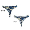 thumbnail image 3 of Balery Japanese Water Wave Tangas de Algodón para Mujer con Estampado – Ropa Interior Sexy, Transpirable, G-string-3X-Large, 3 of 6