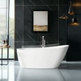 thumbnail image 5 of Vinnova Lahore 59.1" x 29.1" Acrylic Soaking Bathtub in White, 5 of 17