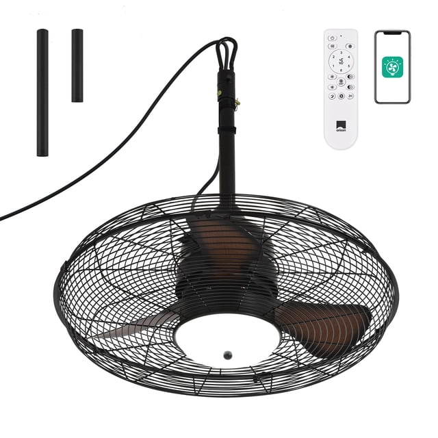 Ventilador de techo Orison de 21 pulgadas resistente al agua para exteriores con control remoto