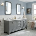 thumbnail image 3 of Water Creation Queen 72"W Wood Double Bathroom Vanity in Cashmere Gray & White, 3 of 8