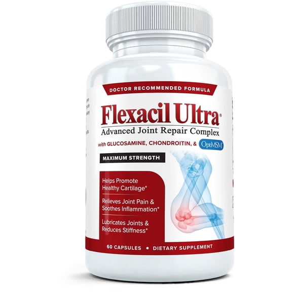 Flexacil Ultra Joint Supplement with Glucosamine & Chondroitin, 60 Capsules