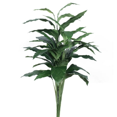 Vickerman 4' Artificial Spathiphyllum Plant: Indoor Polyester Faux Floral, Sheltered Outdoor Use, No Battery Required