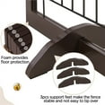 thumbnail image 5 of Yaheetech 32.5" Freestanding 6-Panel Foldable Pet Gate with Support Feet, Espresso, 5 of 7