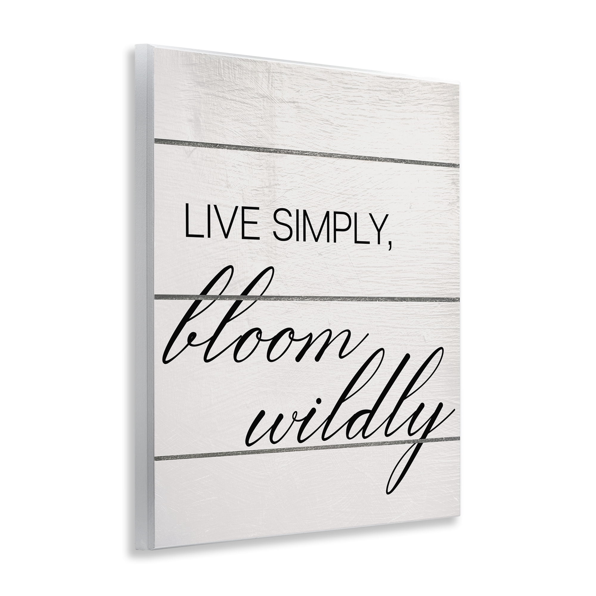 Stupell Industries Bloom Wildly Phrase Typography Painting Unframed Art Print Wall Art, 11 x 14