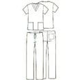 thumbnail image 2 of Vital Threads Men and Women Scrubs Set V-Neck Top & Drawstring Pant, VT526C, 2 of 2