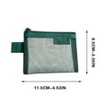 thumbnail image 3 of Bolsa de almacenamiento pequeña de malla transparente con múltiples compartimentos para cosméticos, joyería, papelería y artículos de viaje, ligera y portátil., 3 of 6