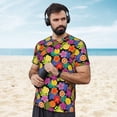 thumbnail image 4 of Wukai Hawaiian Style Print Men's Short-Sleeved Mesh T-Shirt,Quick-Dry Short Sleeve Workout T-Shirt-X-Small, 4 of 8