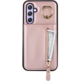 thumbnail image 6 of Samsung Galaxy A54 5G Case with Card Holder for Women, Samsung Galaxy A54 5G Phone Case Wallet with Credit Card with Ring Kickstand Zipper Slim Stand Case - Rose Gold, 6 of 13