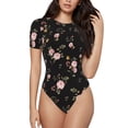 thumbnail image 2 of Picia Flowers Womens One Piece Swimsuits Modest Tummy Control Bathing Suits Lace Up Slimming Swim Suit-XX-Large, 2 of 9