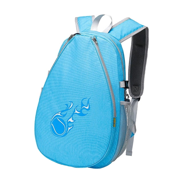 DYNWAVECA Pickleball Paddle Backpack Tennis Racket Bag Adults Tennis Racquet Women Men Pocket Mesh Storage Badminton Racquet Sports Bag Sky Blue