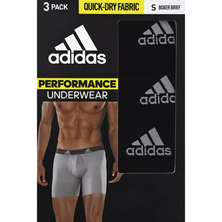 Adidas Men's Performance Tagless Boxer Brief Underwear (3-Pack