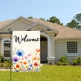 thumbnail image 2 of Welcome Floral Garden Flag For Home Outdoor Garden Yard Decor 12x18 Inch, 2 of 5