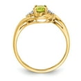 thumbnail image 2 of 14K Yellow Gold Ring Band with Stones (08) August Peridot Oval Green Diamond Round, 2 of 5