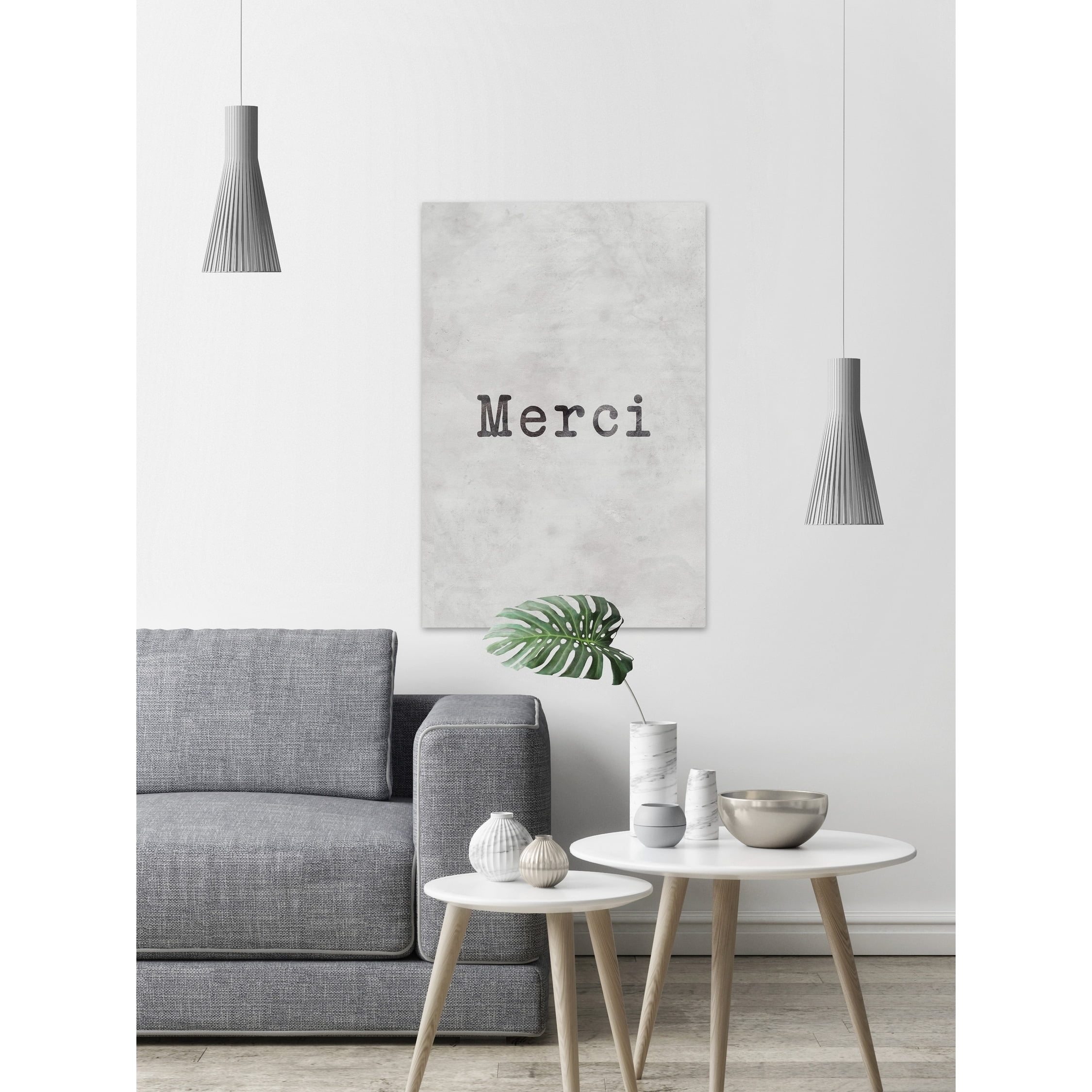 Merci II Painting Print on Wrapped Canvas