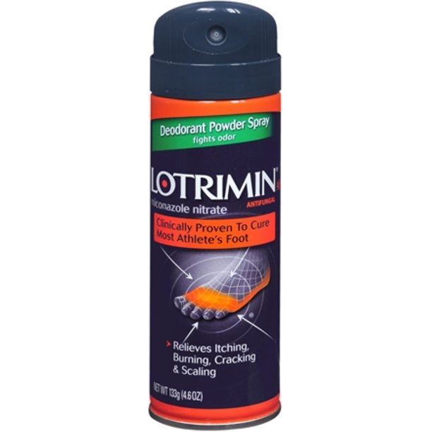 Lotrimin AF Deodorant Powder Spray 4.60 oz (Pack of 6)
