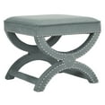 thumbnail image 3 of SAFAVIEH Mystic Ottoman Silver Nail Head Blue, 3 of 7