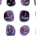 thumbnail image 3 of Piedras Rúnicas, de Cristal para Meditación, Adivinación, Adivinación, Decoración Del Hogar, Joyería Artesanal, Regalos de año Nuevo, Artes Y Ma amatista Baoblaze piedras naturales, 3 of 4