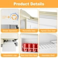 thumbnail image 5 of BANGSON 1.6 Cu.Ft Compact Refrigerator with Freezer, Energy Saving & Low Noise Mini Fridge for Office, Dorm, Bedroom - Adjustable Temp, Reversible Door,Cream White, 5 of 8
