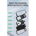 thumbnail image 4 of Key Fob Cover Compatible with Fit for Audi A4 A3 Q3 Q5 Q7 TT TTS RS3 S4 S3 A1 S6 RS4 RS6 Q2L ABS Smart Remote Key Case Keychain Case Holder Protector,Silver Shell-black, 4 of 9