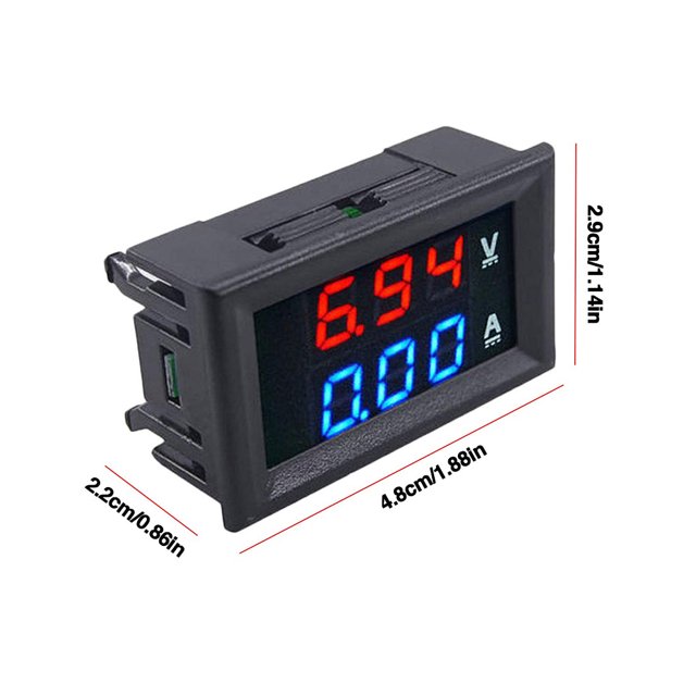 Detector de voltaje de amperímetro de CC, multímetro digital, probador de pantalla, voltímetro LED de corriente, 50A Inevent EL5416-02B
