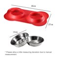 thumbnail image 4 of Cuencos extraíbles para mascotas, perros, gatos, cuenco doble de acero inoxidable para alim Abanopi Tazón de comida, 4 of 7