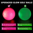 thumbnail image 3 of THIODOON Glow in The Dark Golf Balls Light up Led Golf Balls Night Golf Gift Sets for Men Kids Women 6 Pack (6 Colors in one), 3 of 6