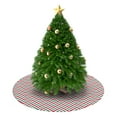 thumbnail image 3 of 36 Inch Christmas Tree Skirt – Velvet Plush Tree Mat, Soft Thickened Polyester with Red Ties, Single-Sided Printing, Available in 30in/36in/48in, Perfect for Holiday Xmas Tree Decoration, 3 of 7